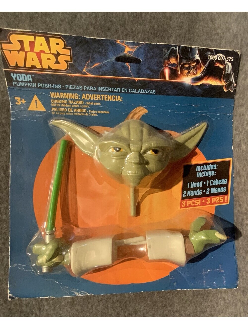 2013 Gemmy Star Wars Yoda Pumpkin Push-Ins Kit - New Unopened